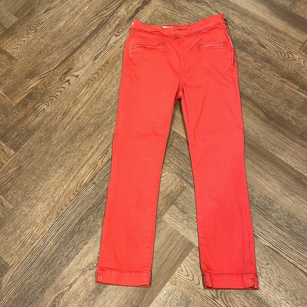 Pilcro and the letterpress coral ankle pants